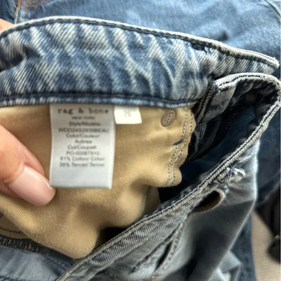 Rag & Bone Light Blue Straight Leg Jeans - Picture 6 of 6